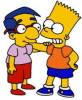 Les Simpson Milhouse et Bart 